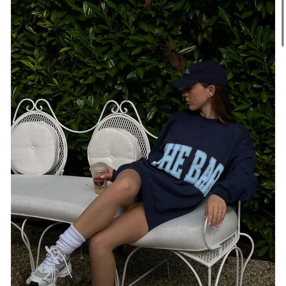 THE BAR Navy Blue varsity sweatshirt